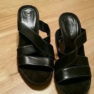 Aerosol Leather Heeled Slip On Shoes